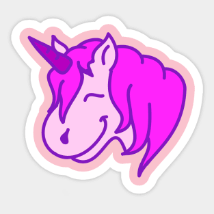 Freudiges rosa Einhorn Sticker